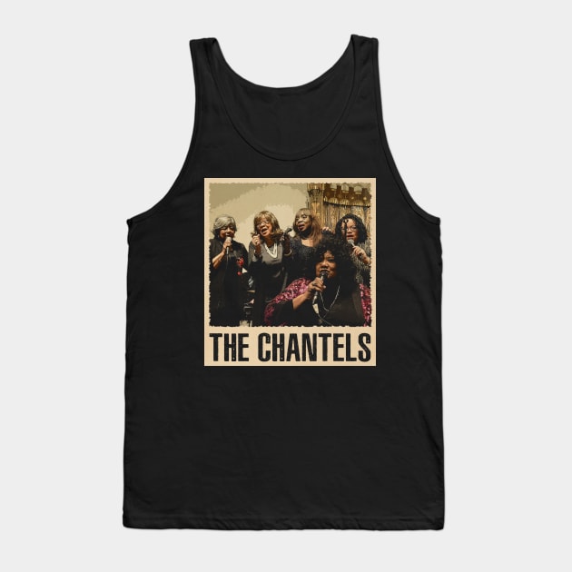 Vintage Reverie Chantel Band T-Shirts, Immerse Yourself in the Soulful Echoes of Classic Harmony Tank Top by JaylahKrueger